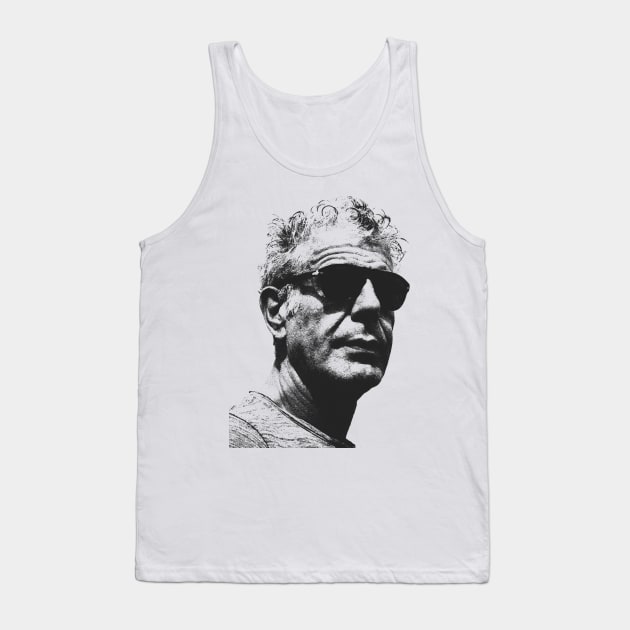 Anthony Bourdain Tank Top by Riso Art